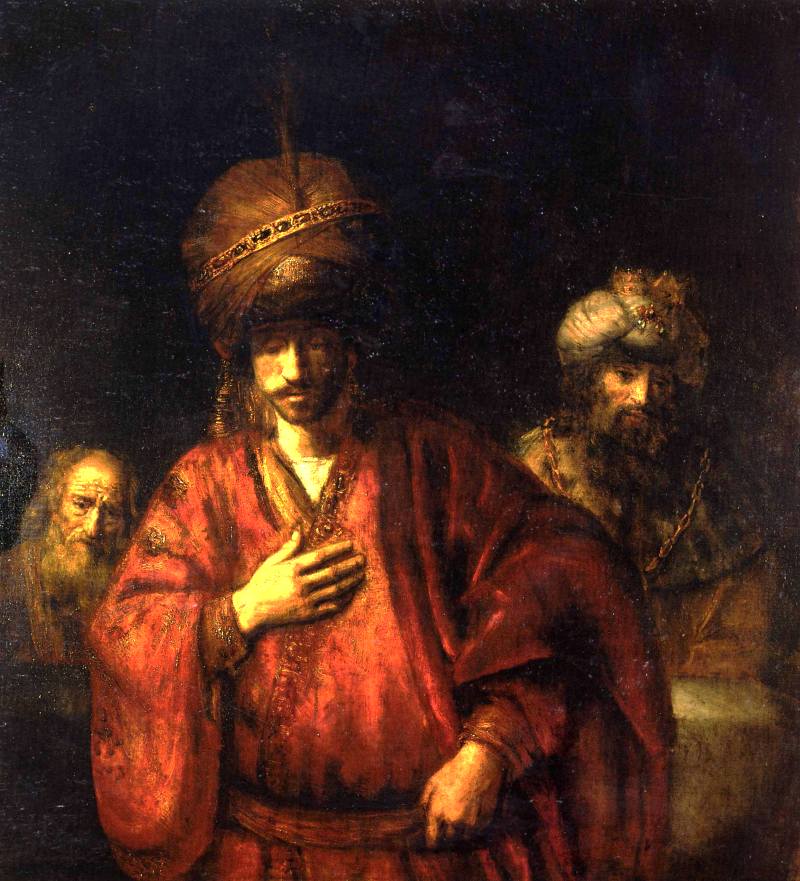 Рембрандт. Давид и Урия. 1665