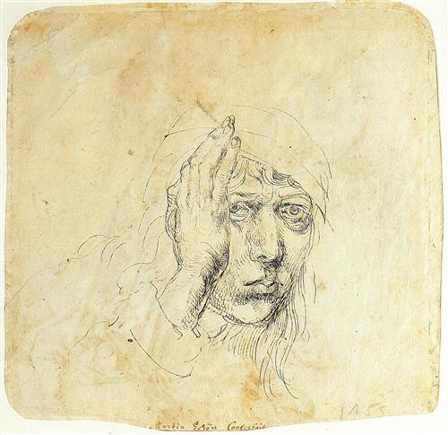 Альбрехт Дюрер. Автопортрет с повязкой, 1491-1492