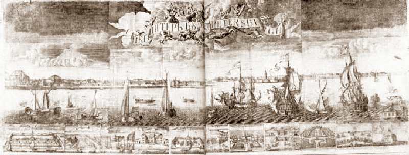 Алексей Зубов. "Панорама Петербурга" 1716 г.