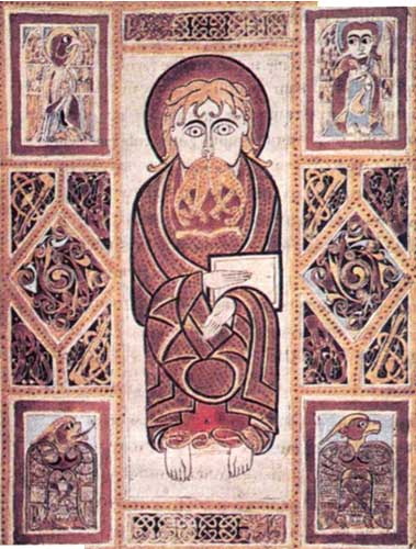 Ирландская миниатюра VIII в. Заглавная страница Евангелия