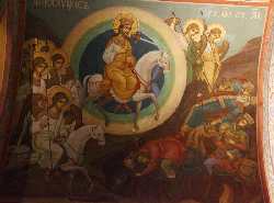 Второе пришествие, изображенное на фреске новогородского собора святой Софии