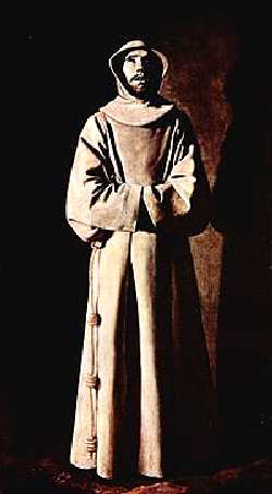 Св. Франциск Ассизский на картине Ф. де Сурбарана