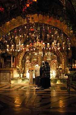 Православный придел Голгофы в Храме Гроба Господня, современный вид.