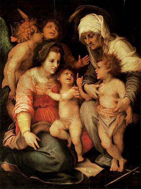 Мадонна с Младенцем, маленьким Иоанном Крестителем, Святой Елизаветой и двумя ангелами