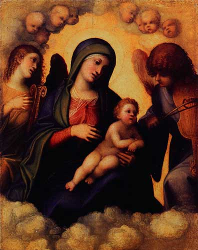 Мадонна с младенцем и музицирующими ангелами