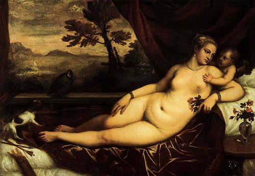 Вечеллио Тициан. Венера и Амур