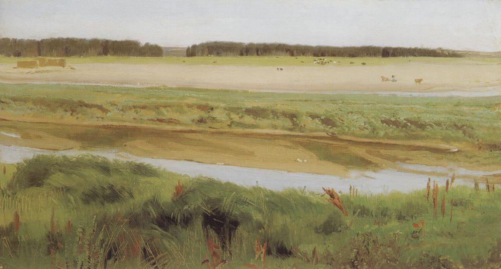 Берег реки Вятки (Пейзаж на реке Вятке) - Картина Васнецова