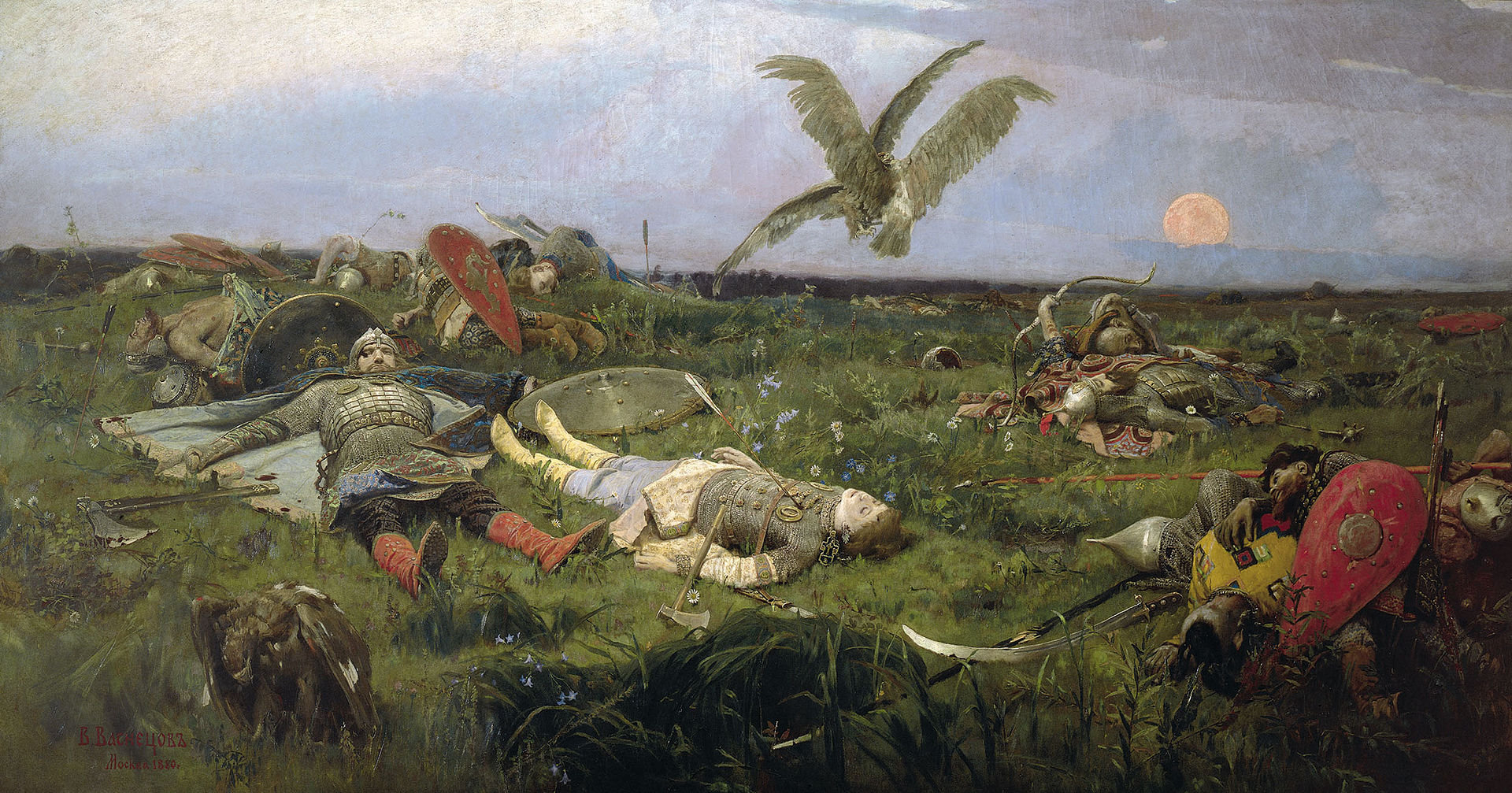 После побоища Игоря Святославича с половцами - Картина Васнецова