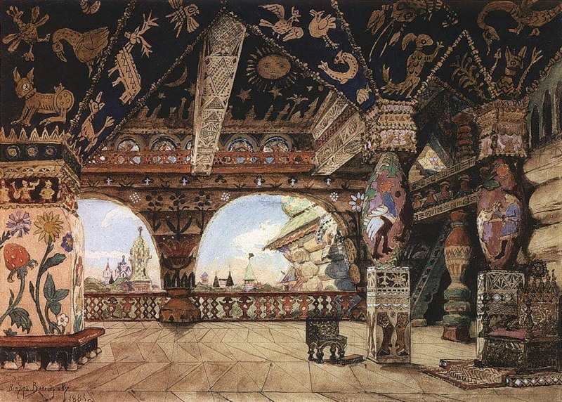 декорация Васнецова «Палаты царя Берендея» к опере «Снегурочка»