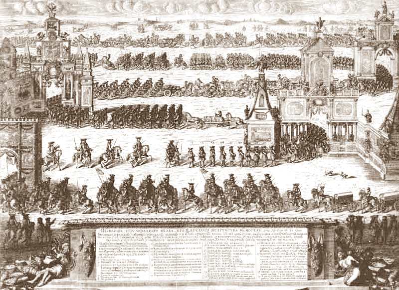 Алексей Зубов. Триумфальное шествие после Полтавы. 1711 г.